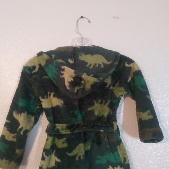 Climatesmart boys (childrens) size Small 4/6 green and brown dinosaur robe - Picture 5 of 9
